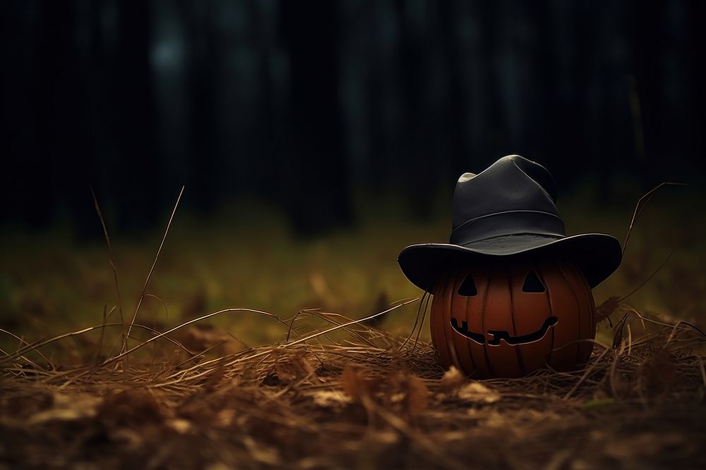 Halloween decoration halloween anthropomorphic jack-o'-lantern. AI generated Image by rawpixel.