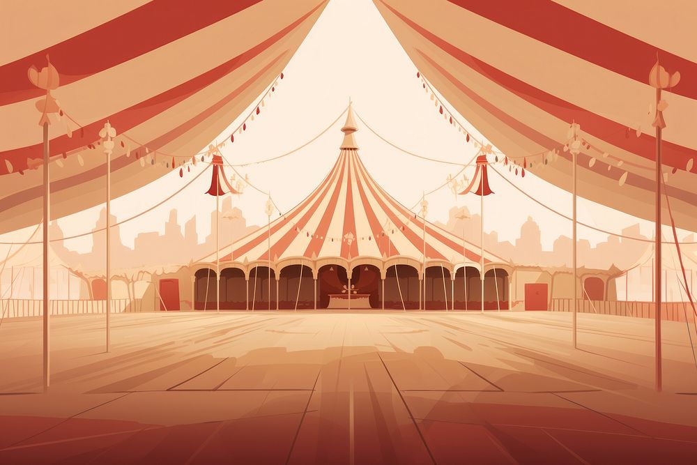 Circus interior architecture celebration decoration. 