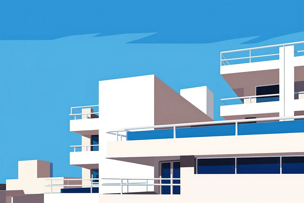 Building architecture house blue. AI generated Image by rawpixel.