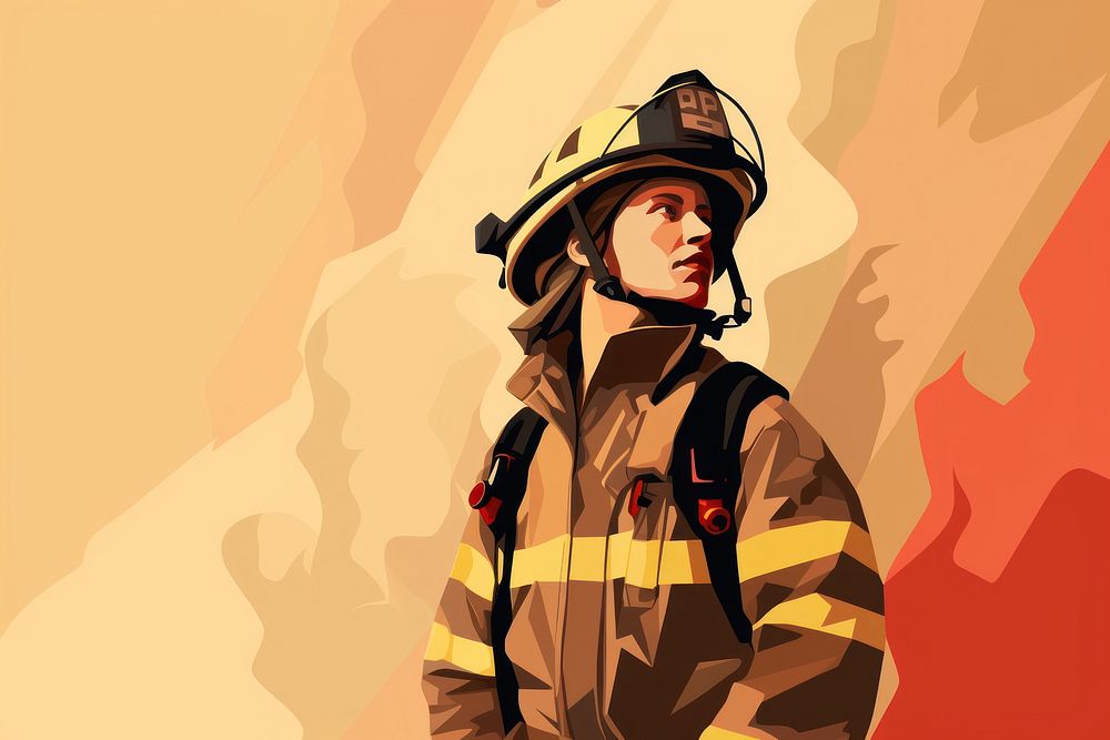 Firefighter helmet adult architecture. AI generated Image by rawpixel.