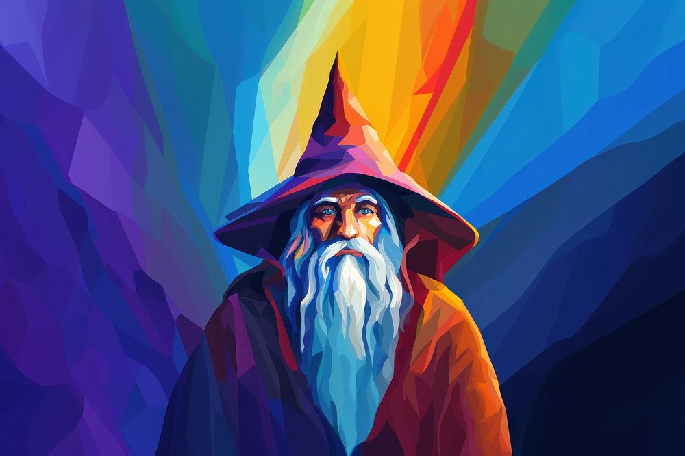 Wizard man art painting adult. AI generated Image by rawpixel.