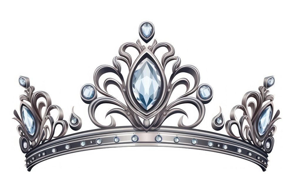 Crown jewelry silver tiara. AI generated Image by rawpixel.