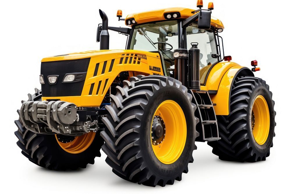 Big agricultural tractor  vehicle white background. AI generated Image by rawpixel.