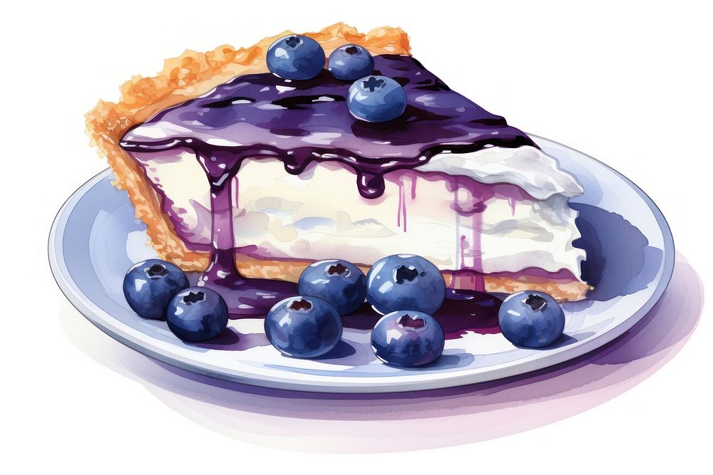 Blueberry Cheese blueberry dessert fruit. AI generated Image by rawpixel.
