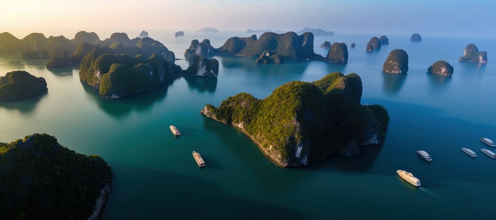 Vietnam halong bay landscape outdoors nature. AI generated Image by rawpixel.