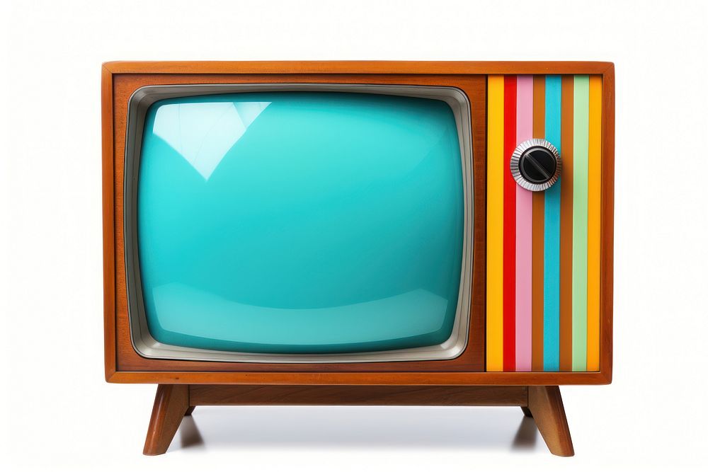 Vintage television screen white background electronics. AI generated Image by rawpixel.