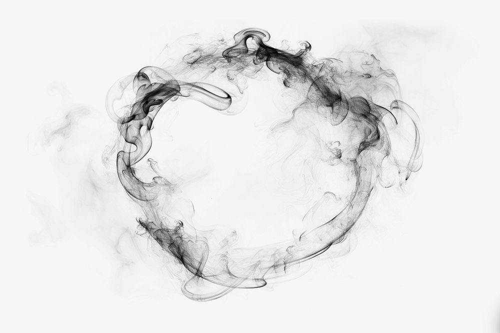 Circle smoke black black background monochrome. AI generated Image by rawpixel.
