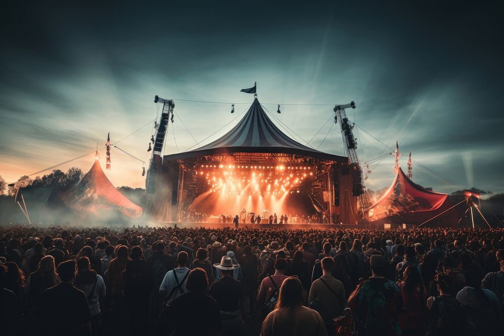 Music festival concert adult stage. AI generated Image by rawpixel.