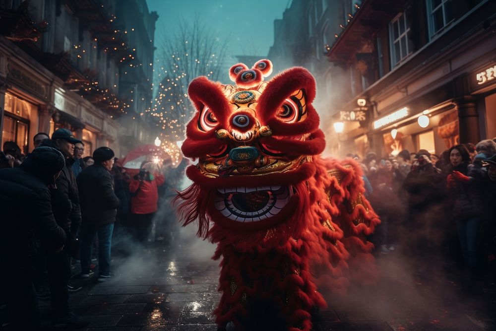 Festival mammal adult chinese new year. AI generated Image by rawpixel.