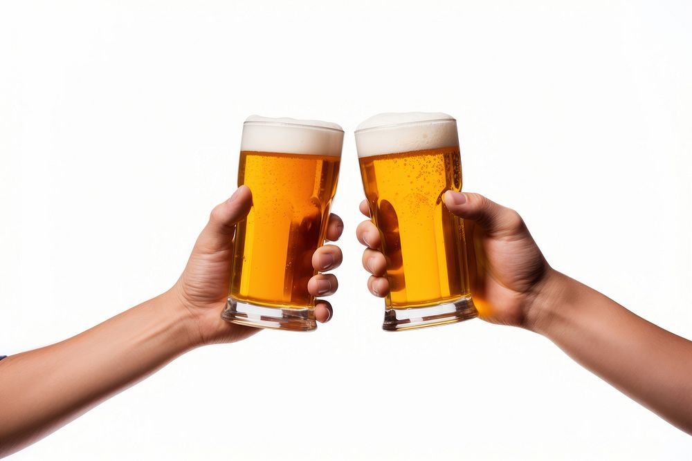 Beer holding glass drink. AI generated Image by rawpixel.