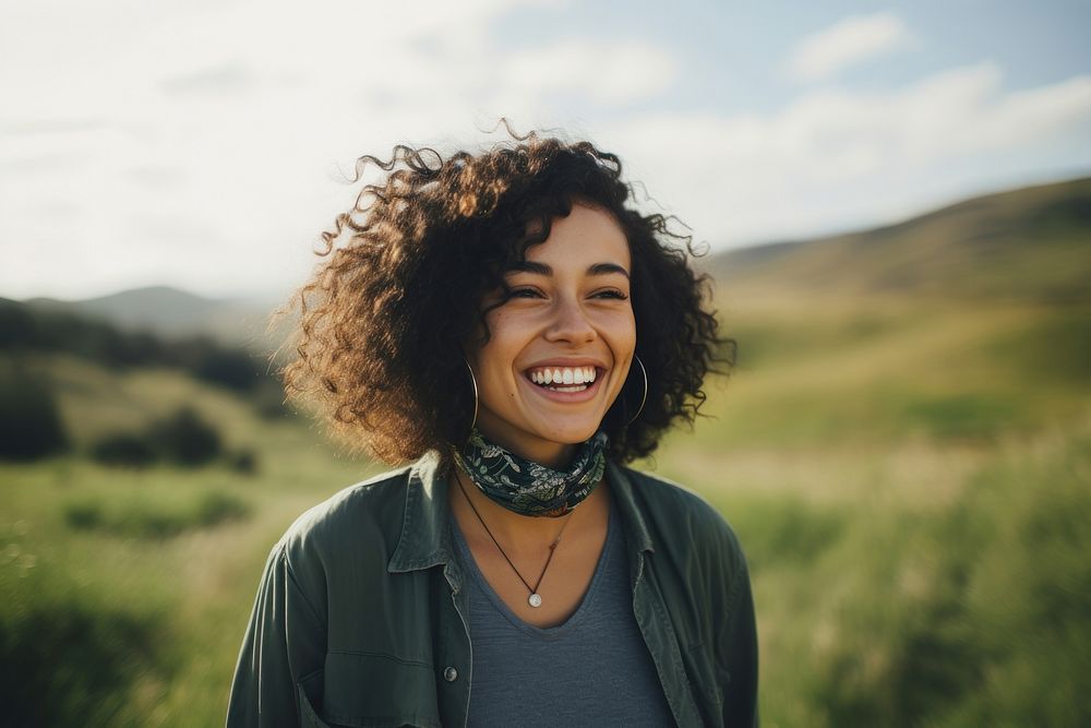 Woman laughing smile adult. 