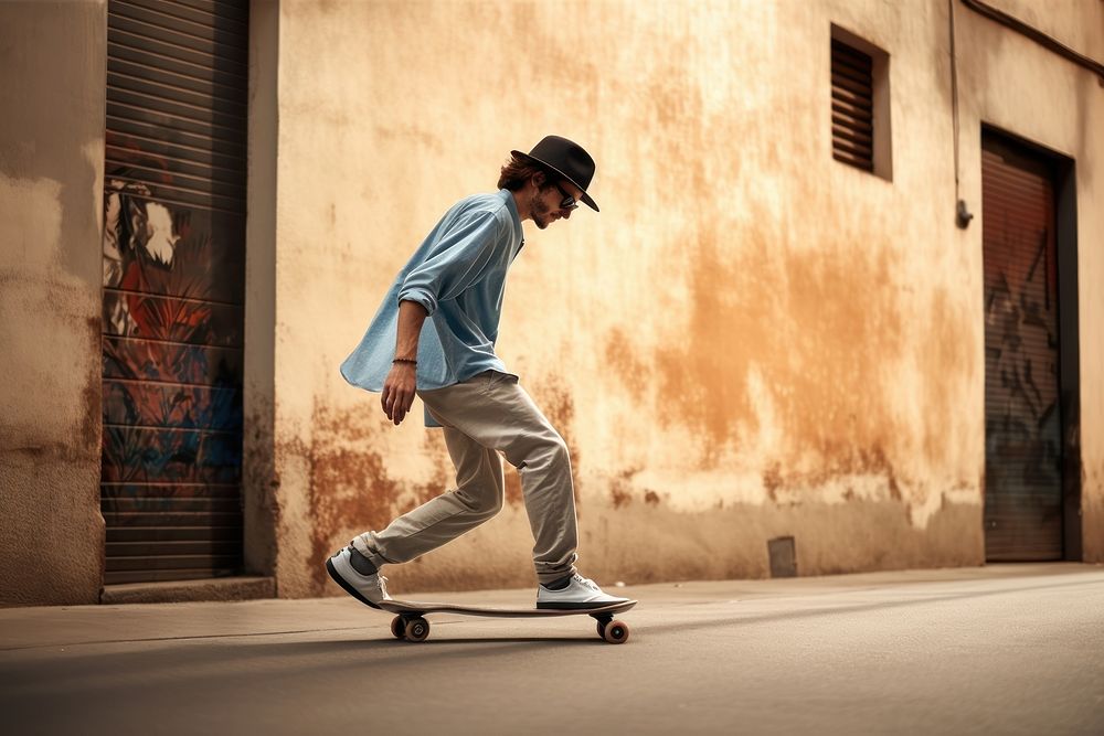 Skateboard street footwear fashion. AI generated Image by rawpixel.