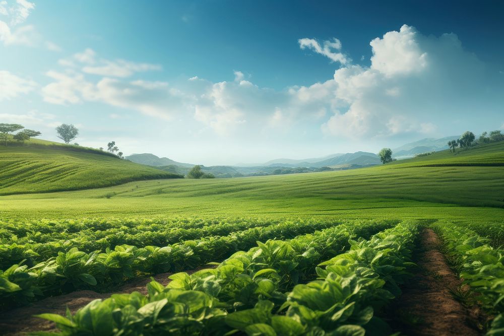 Agriculture landscape outdoors nature. AI generated Image by rawpixel.