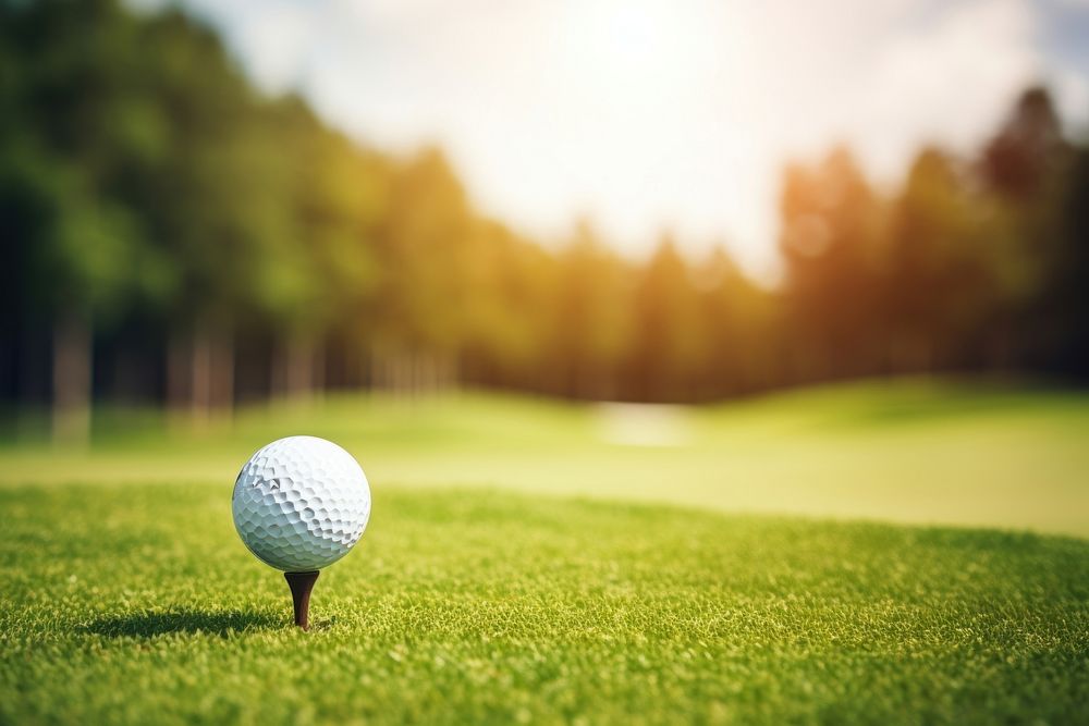 Golf ball outdoors nature sports. AI generated Image by rawpixel.