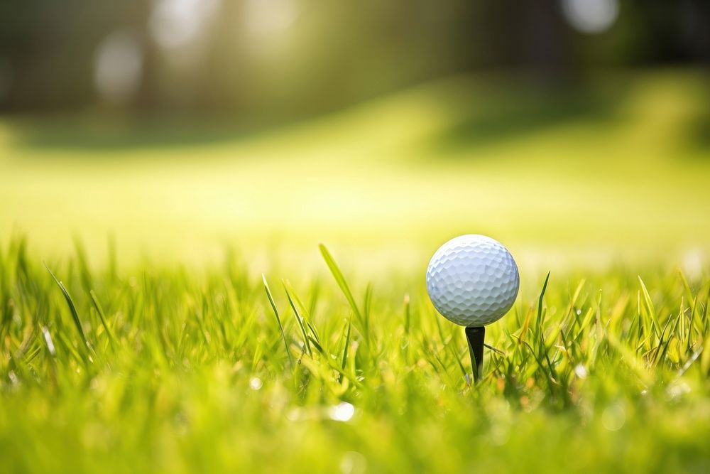 Golf ball outdoors nature sports. AI generated Image by rawpixel.