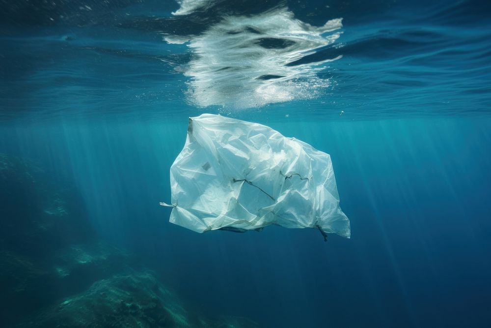 Plastic Polythene Bags plastic outdoors nature. AI generated Image by rawpixel.