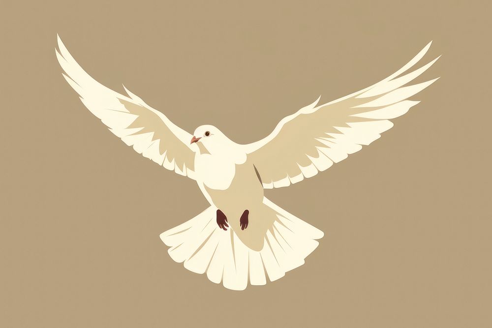 White pigeon flying wildlife animal bird. AI generated Image by rawpixel.