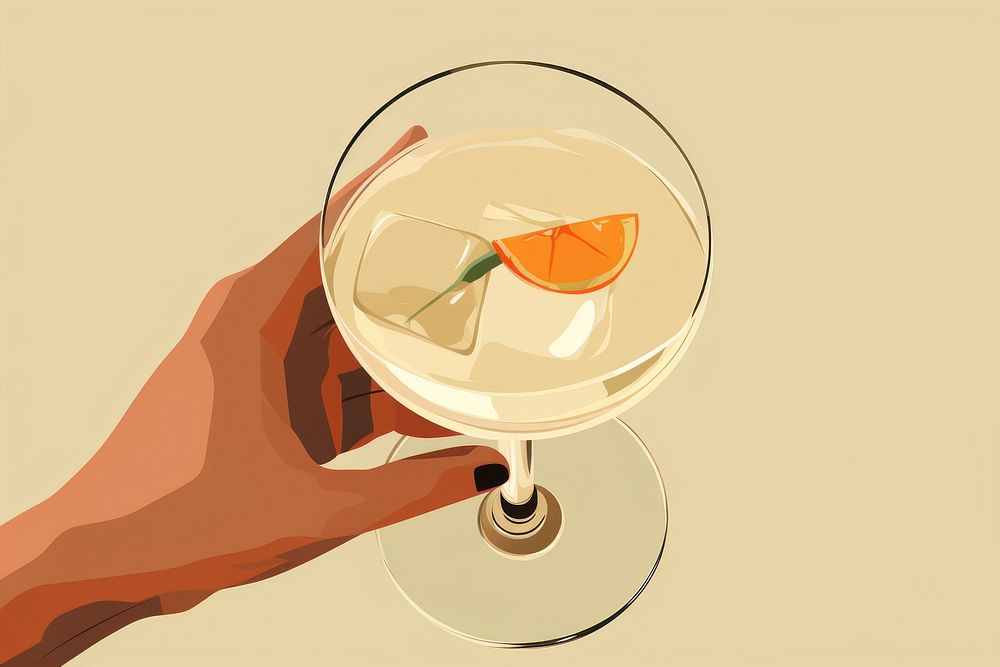 Cocktail glass holding drink. AI generated Image by rawpixel.