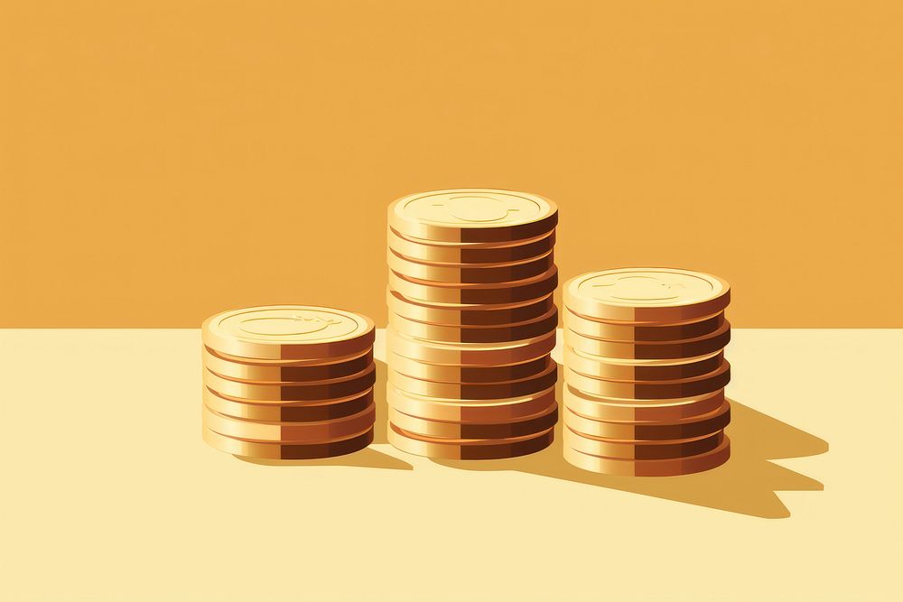 Coin money arrangement investment. AI generated Image by rawpixel.