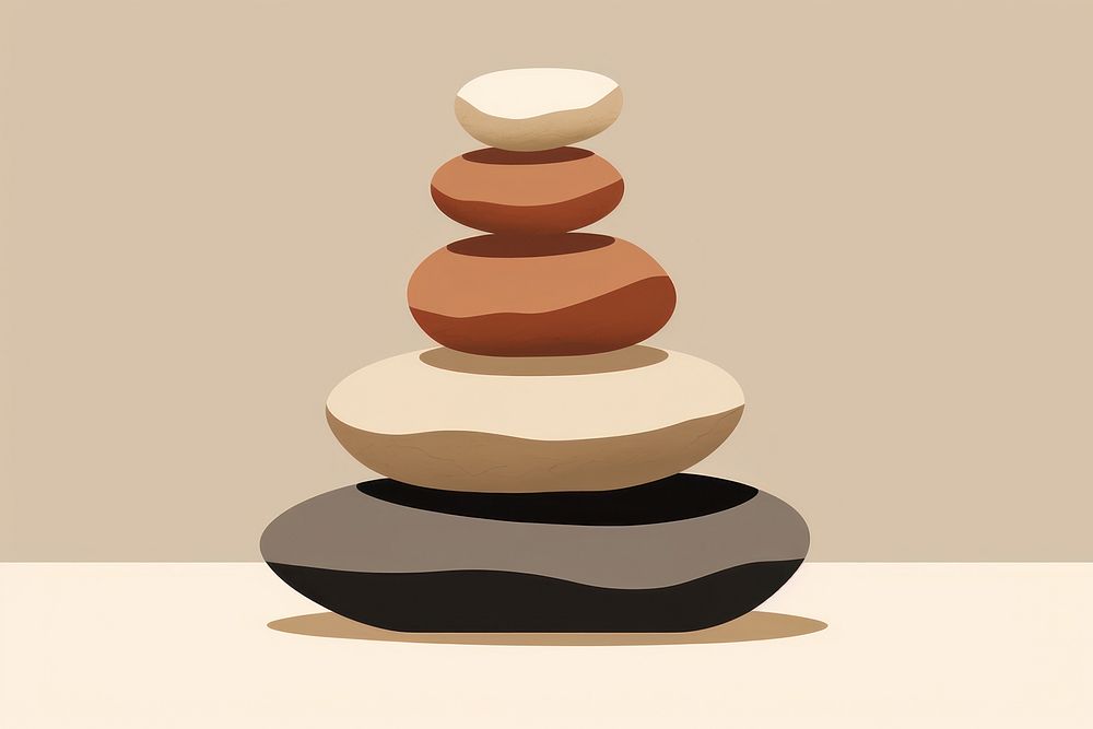 Pebble creativity zen-like balance. AI generated Image by rawpixel.