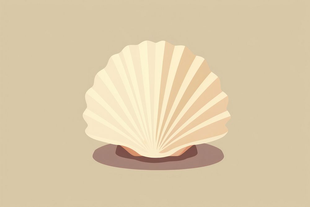 Shell seashell clam invertebrate. AI generated Image by rawpixel.