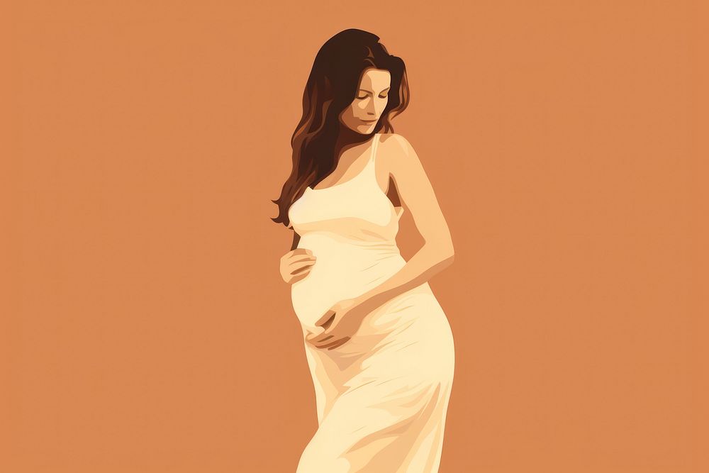 Pregnant woman fashion adult dress. AI generated Image by rawpixel.