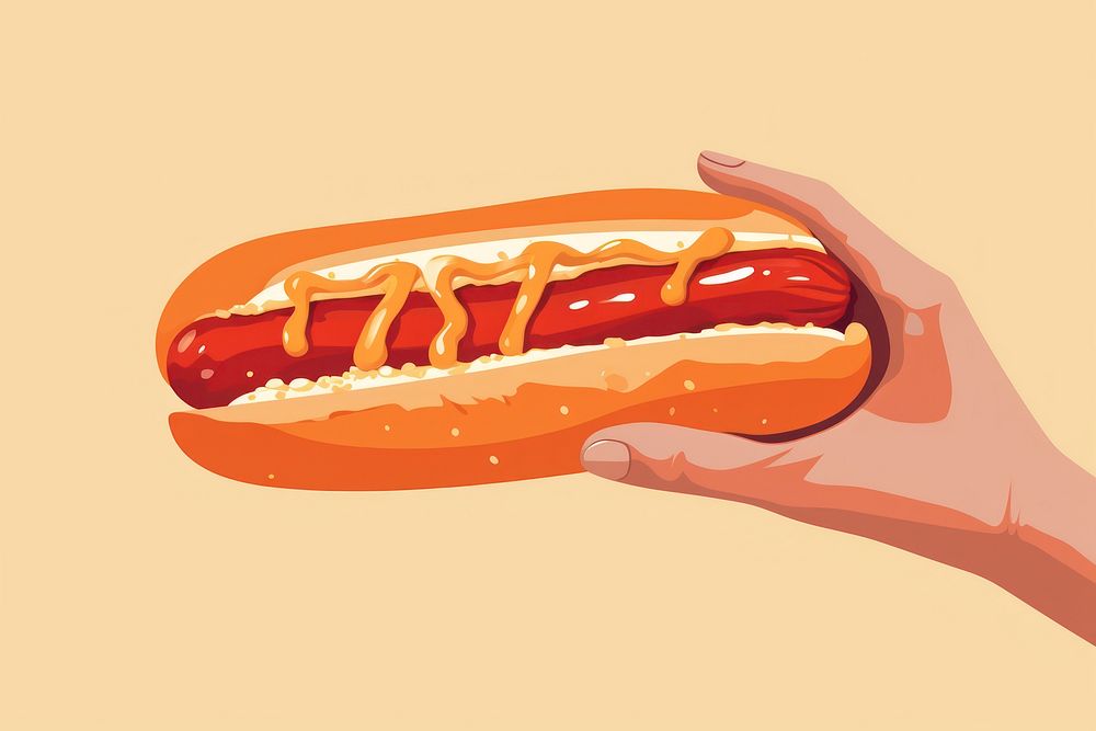 Hot dog ketchup food hand. AI generated Image by rawpixel.
