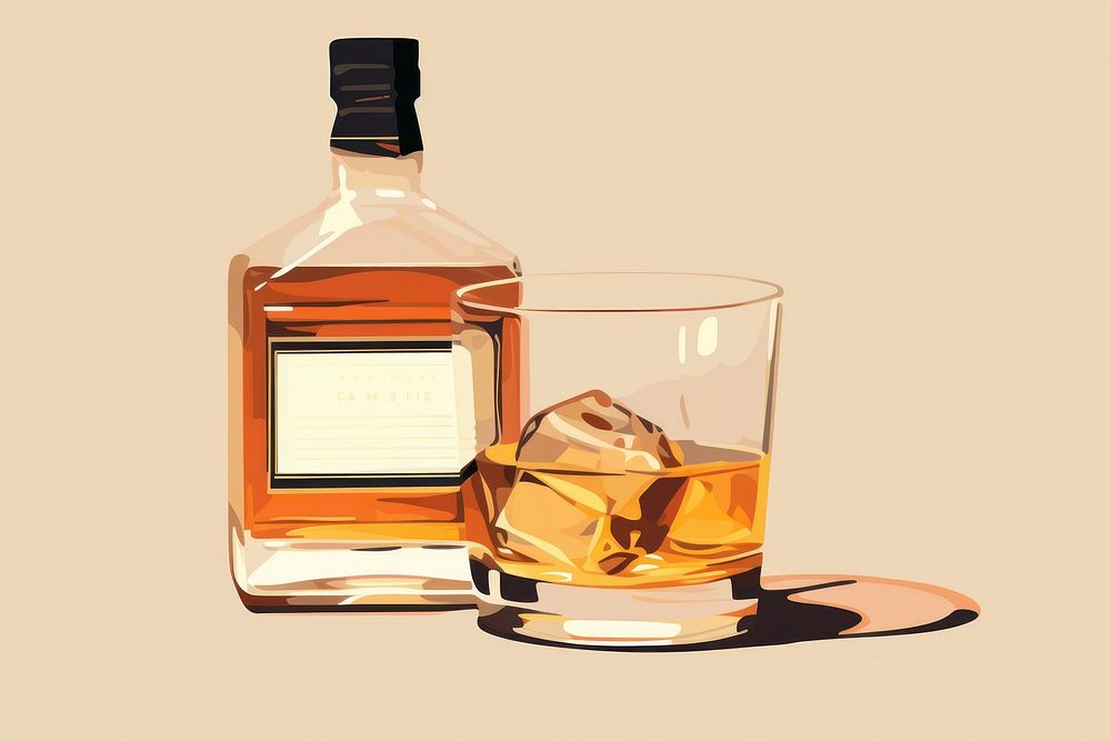 Whiskey whisky drink refreshment. AI generated Image by rawpixel.