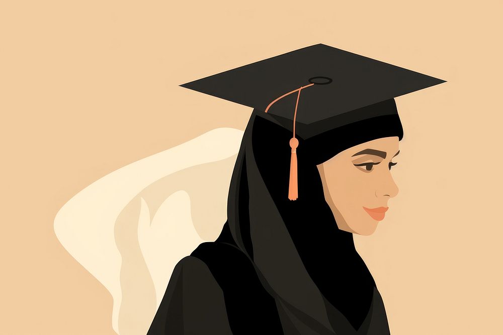 Female graduate graduation female adult. AI generated Image by rawpixel.