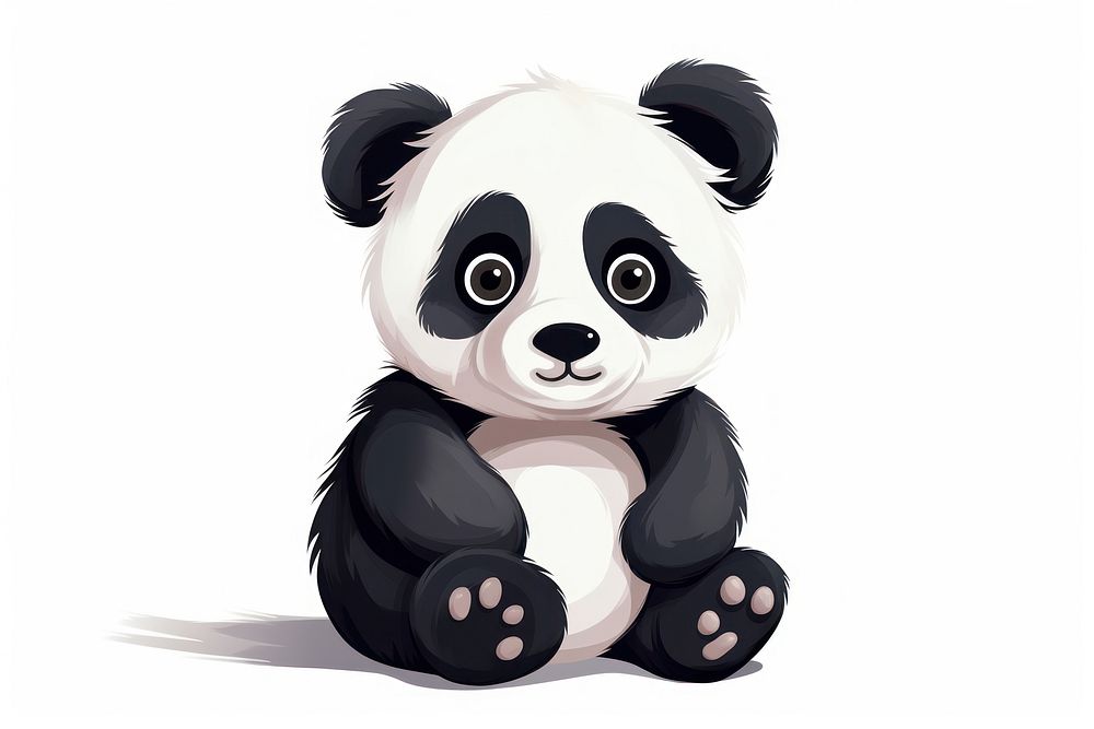 Cute baby panda animal wildlife mammal. AI generated Image by rawpixel.