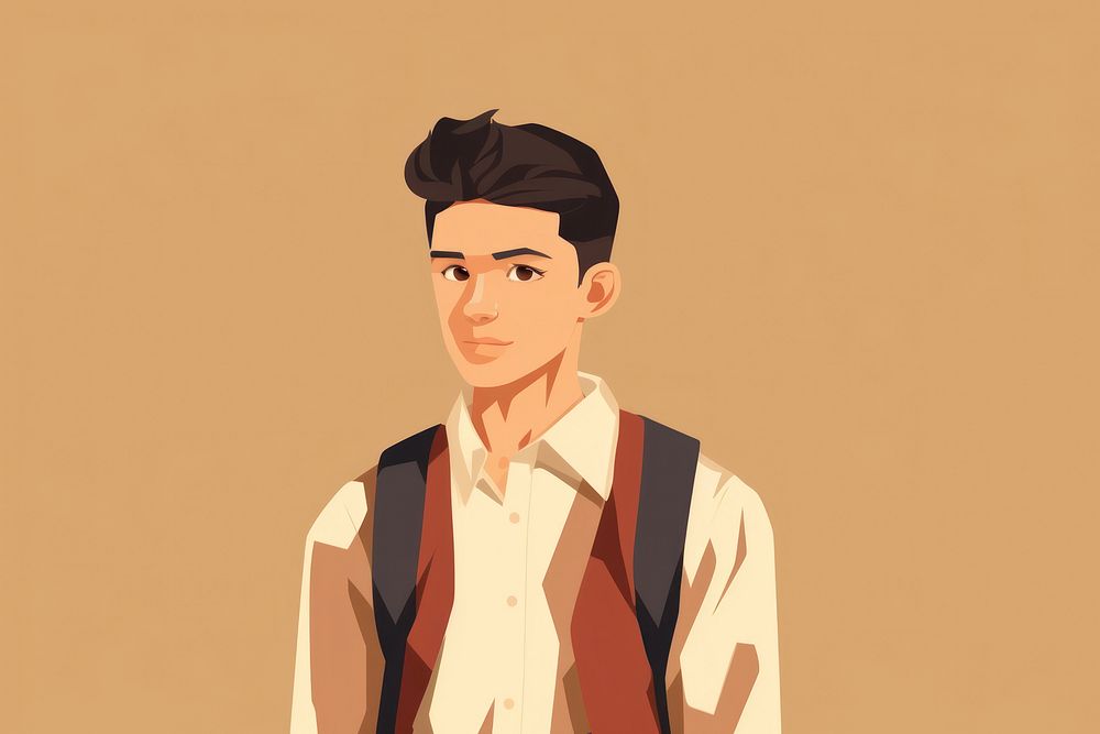 Student boy adult individuality illustrated. AI generated Image by rawpixel.