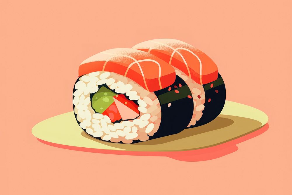 Sushi food rice meal. AI generated Image by rawpixel.