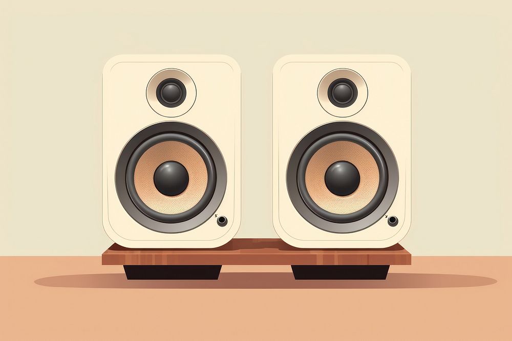 Speakers electronics wood loudspeaker. AI generated Image by rawpixel.