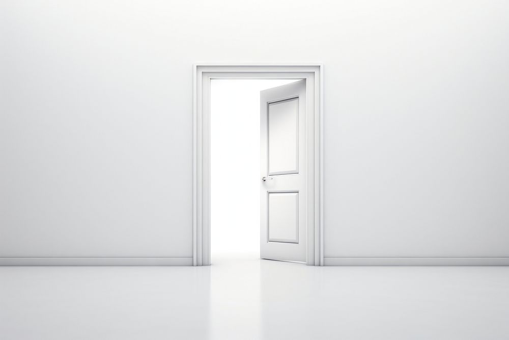White door open architecture entrance. AI generated Image by rawpixel.