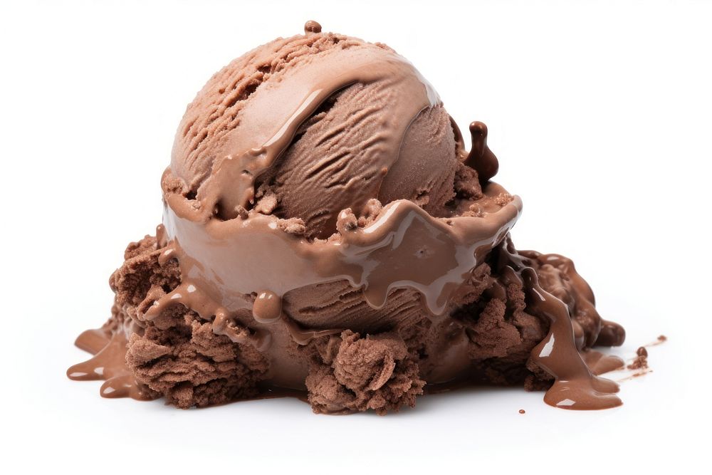 Chocolate ice cream dessert food freshness. 