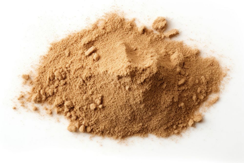 Dry beach sand powder white background ingredient. AI generated Image by rawpixel.