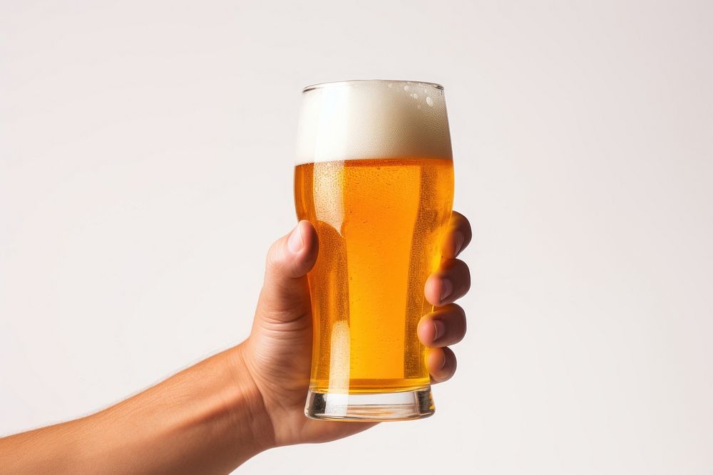 Glass beer holding drink. AI generated Image by rawpixel.