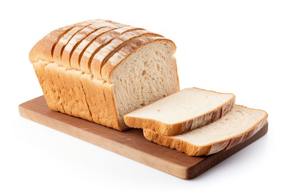 Sliced bread sliced food white background. AI generated Image by rawpixel.