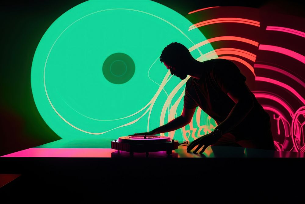 DJ at nightclub. 