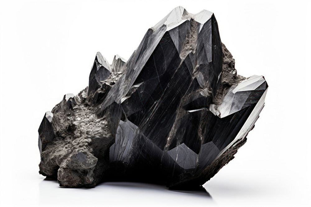 Black crystals rock mineral anthracite. AI generated Image by rawpixel.