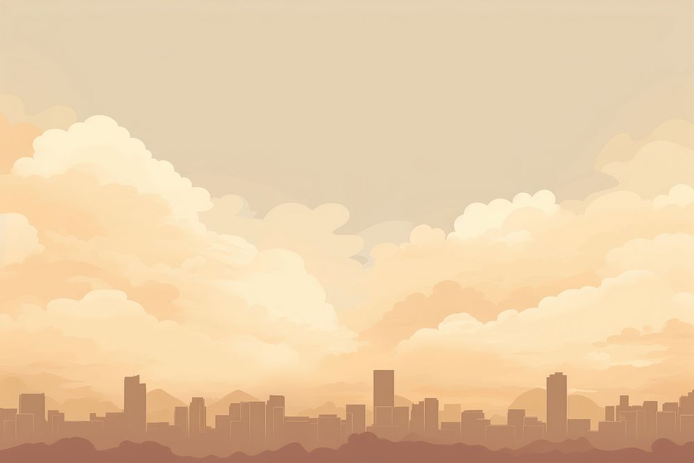 City sky architecture pollution cityscape. AI generated Image by rawpixel.