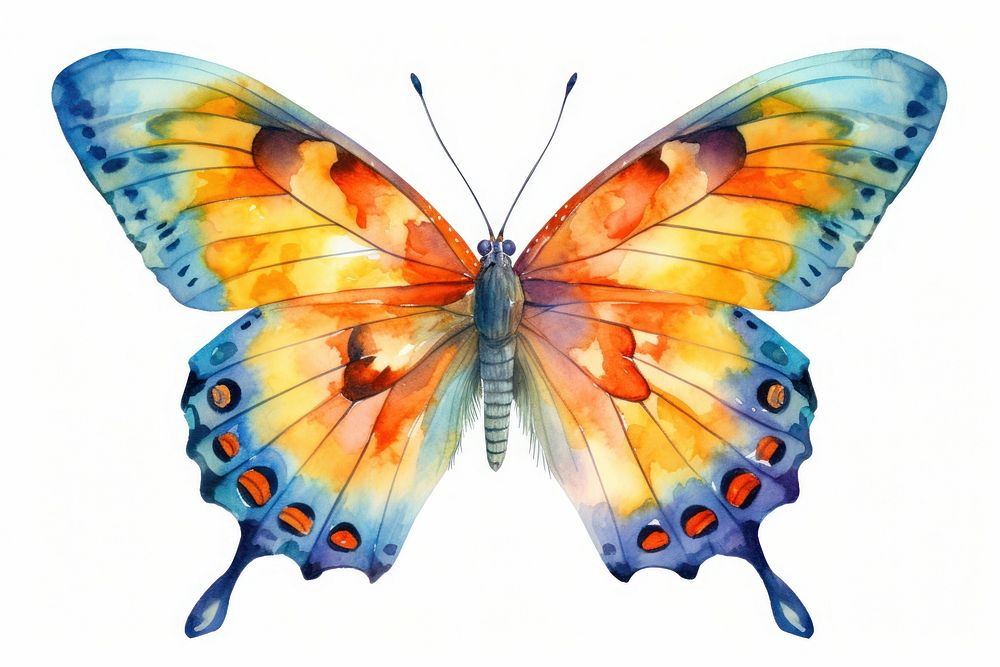 Butterfly animal insect white background. 