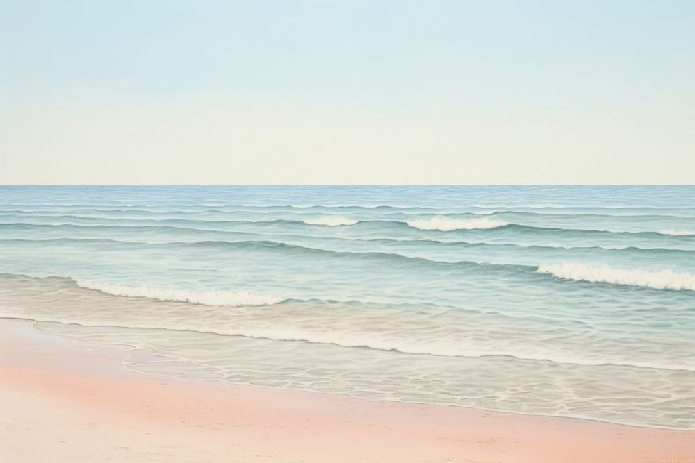 Beach outdoors horizon nature. 