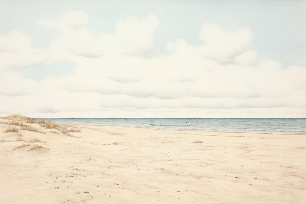 Beach landscape outdoors horizon. 