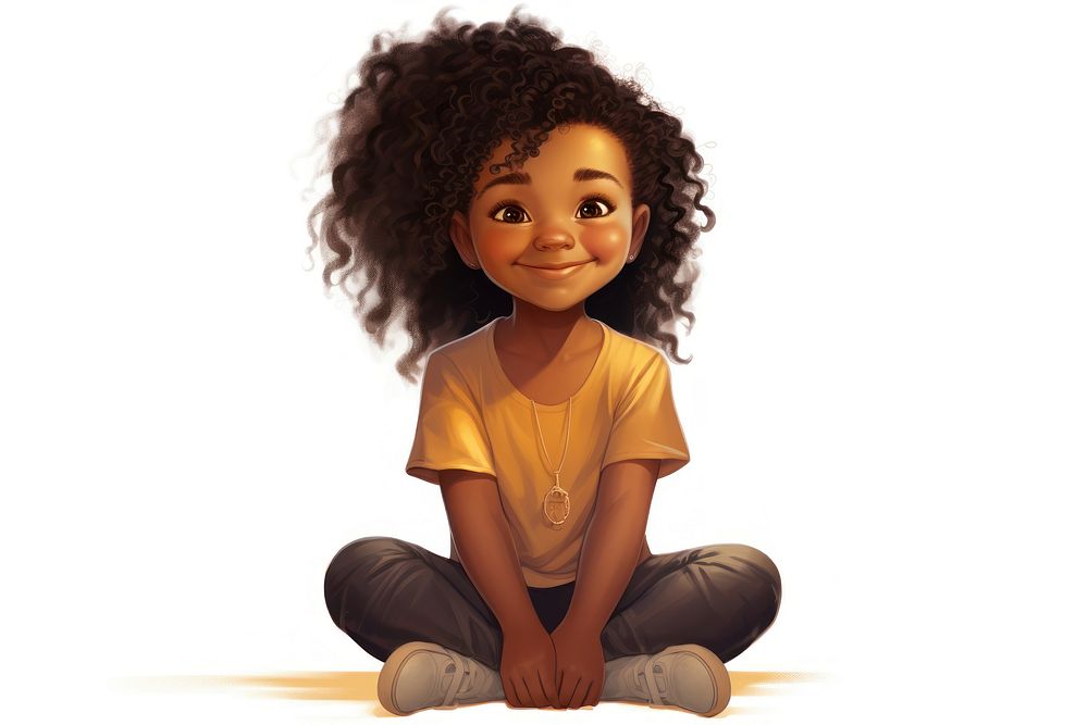 Kid black girl smile child. AI generated Image by rawpixel.