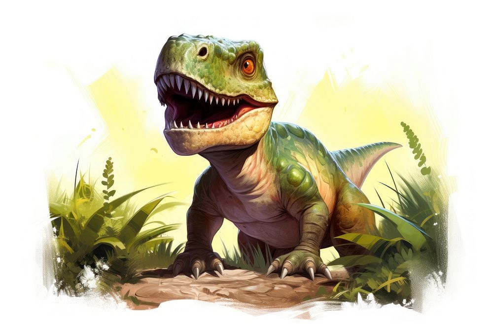 Dinosaur reptile animal outdoors. AI generated Image by rawpixel.