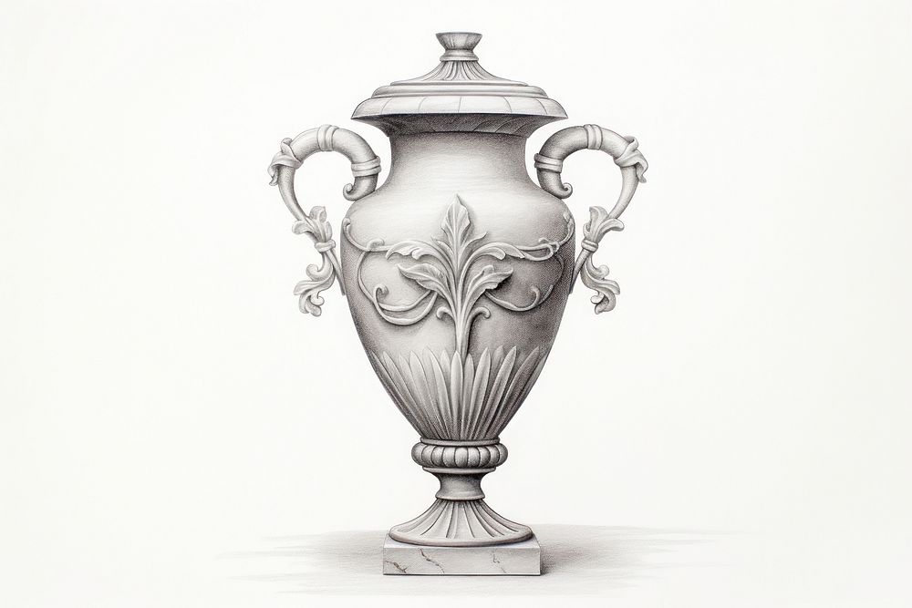 Antique vase drawing urn creativity. AI generated Image by rawpixel.