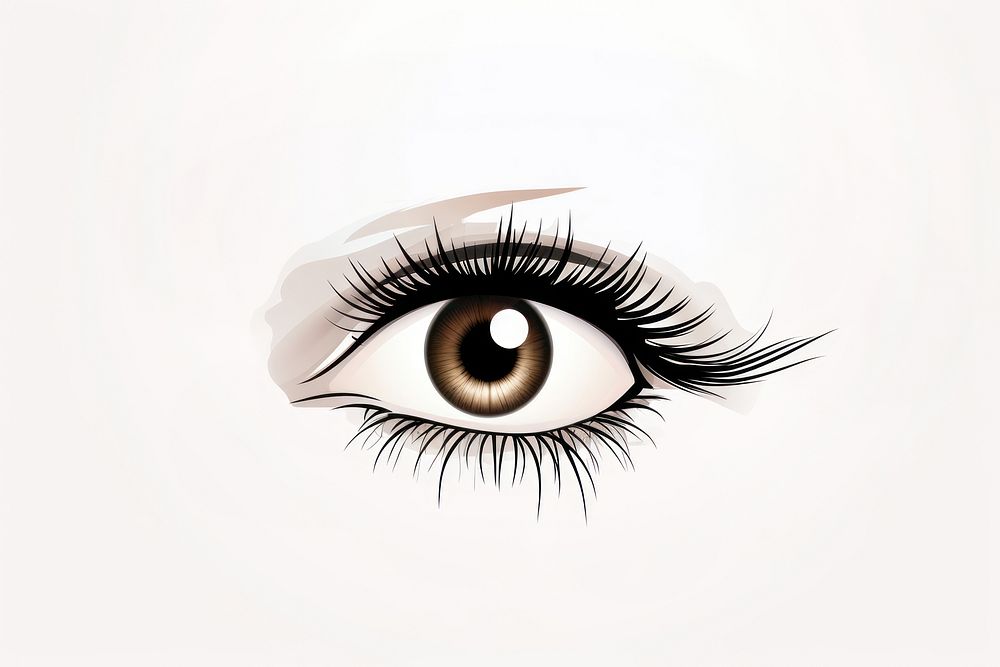 Drawing cosmetics eyelash sketch. AI generated Image by rawpixel.