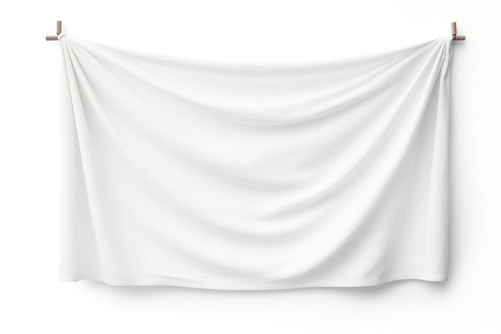 Fabric banner hanging textile white. AI generated Image by rawpixel.