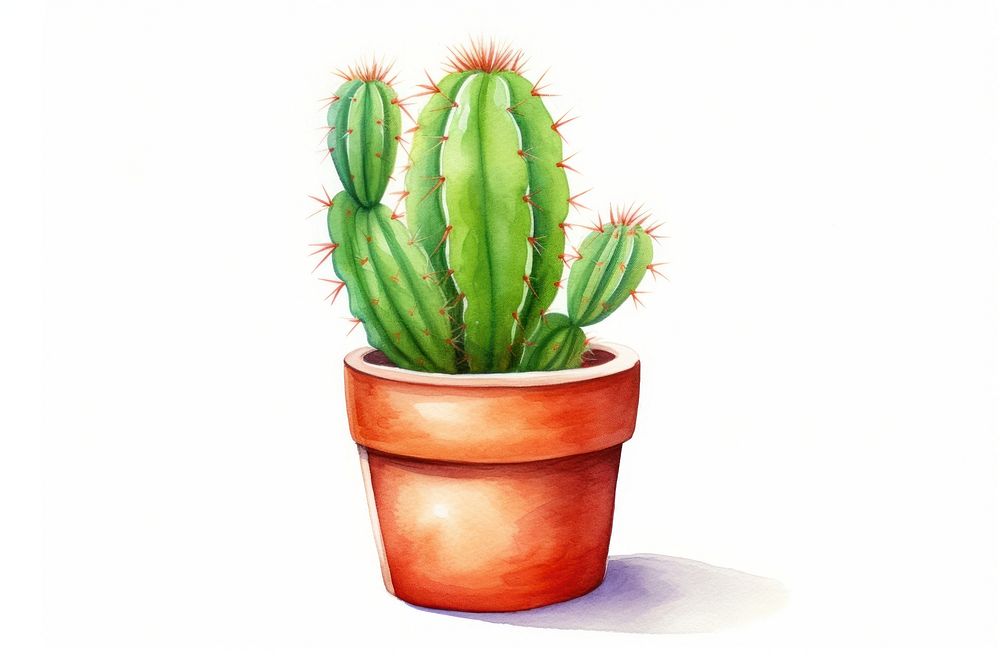 Cactus cartoon plant creativity. AI generated Image by rawpixel.